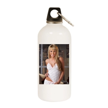 Sara Jean Underwood White Water Bottle With Carabiner