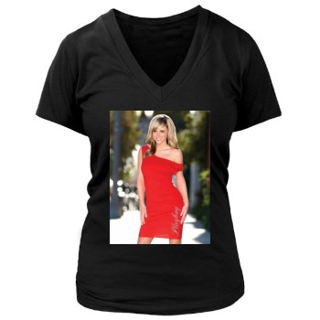 Sara Jean Underwood Women's Deep V-Neck TShirt