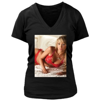 Sara Jean Underwood Women's Deep V-Neck TShirt