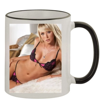 Sara Jean Underwood 11oz Colored Rim & Handle Mug