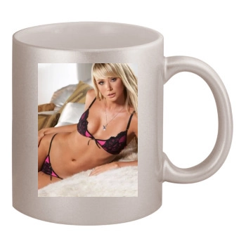 Sara Jean Underwood 11oz Metallic Silver Mug