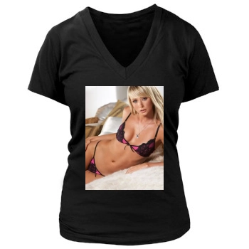 Sara Jean Underwood Women's Deep V-Neck TShirt