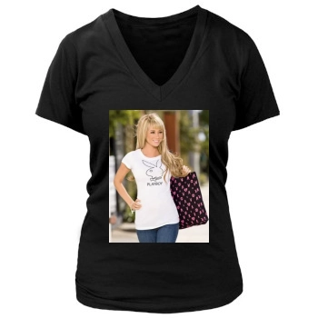 Sara Jean Underwood Women's Deep V-Neck TShirt