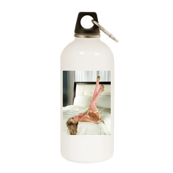 Sara Jean Underwood White Water Bottle With Carabiner