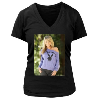 Sara Jean Underwood Women's Deep V-Neck TShirt