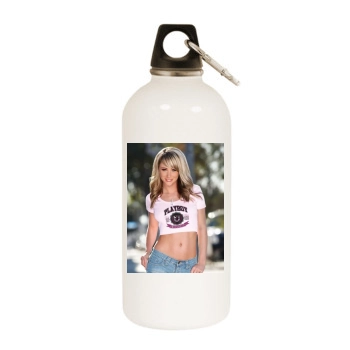 Sara Jean Underwood White Water Bottle With Carabiner