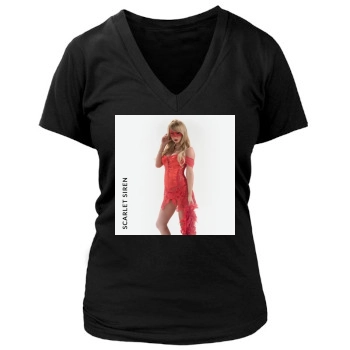 Sara Jean Underwood Women's Deep V-Neck TShirt