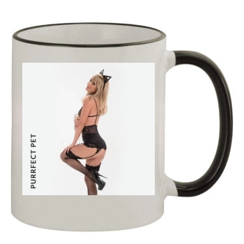 Sara Jean Underwood 11oz Colored Rim & Handle Mug