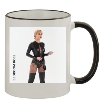 Sara Jean Underwood 11oz Colored Rim & Handle Mug