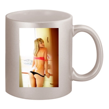 Sara Jean Underwood 11oz Metallic Silver Mug