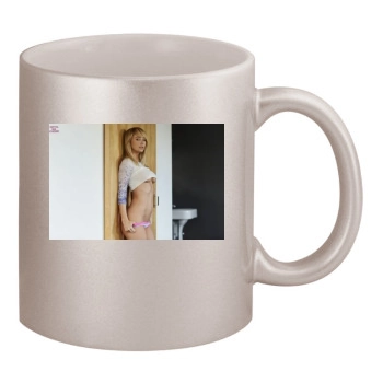 Sara Jean Underwood 11oz Metallic Silver Mug