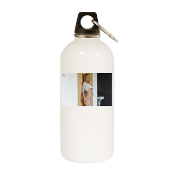 Sara Jean Underwood White Water Bottle With Carabiner