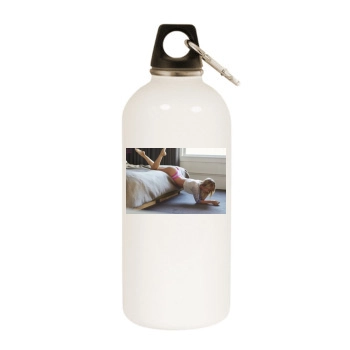 Sara Jean Underwood White Water Bottle With Carabiner