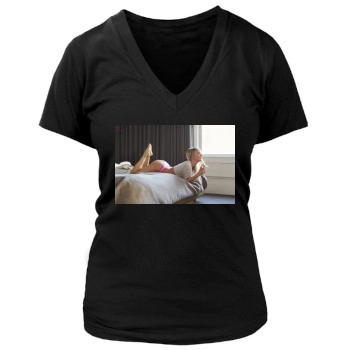 Sara Jean Underwood Women's Deep V-Neck TShirt