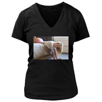 Sara Jean Underwood Women's Deep V-Neck TShirt