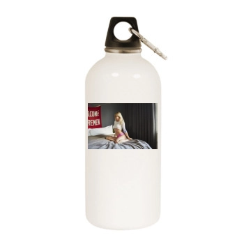 Sara Jean Underwood White Water Bottle With Carabiner