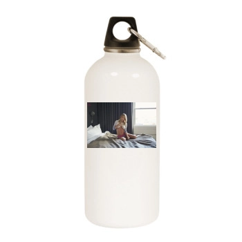 Sara Jean Underwood White Water Bottle With Carabiner