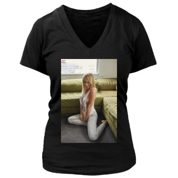 Sara Jean Underwood Women's Deep V-Neck TShirt