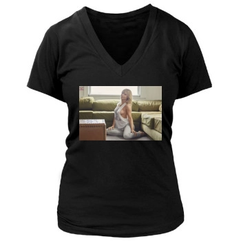 Sara Jean Underwood Women's Deep V-Neck TShirt