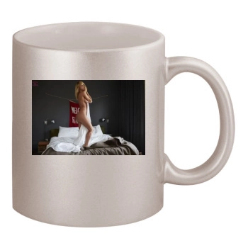 Sara Jean Underwood 11oz Metallic Silver Mug