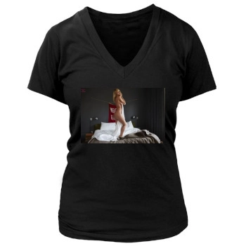 Sara Jean Underwood Women's Deep V-Neck TShirt