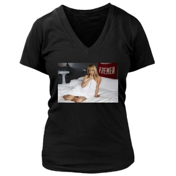 Sara Jean Underwood Women's Deep V-Neck TShirt