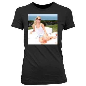 Sara Paxton Women's Junior Cut Crewneck T-Shirt