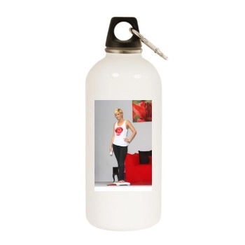 Sarah Harding White Water Bottle With Carabiner