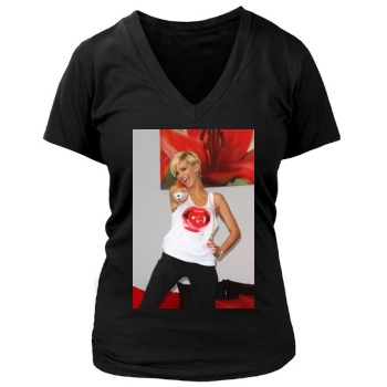 Sarah Harding Women's Deep V-Neck TShirt