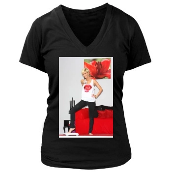 Sarah Harding Women's Deep V-Neck TShirt