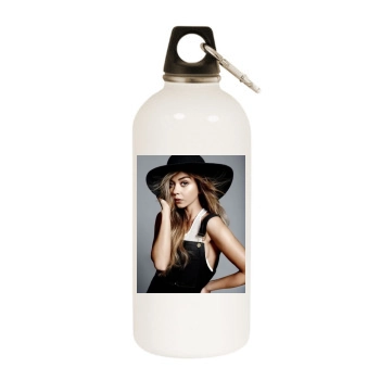 Sarah Hyland White Water Bottle With Carabiner