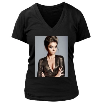 Sarah Hyland Women's Deep V-Neck TShirt