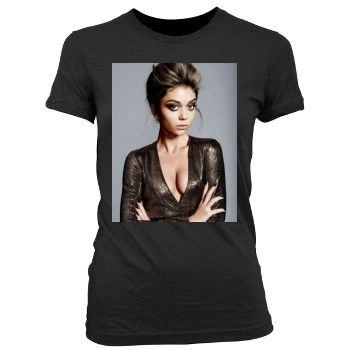 Sarah Hyland Women's Junior Cut Crewneck T-Shirt