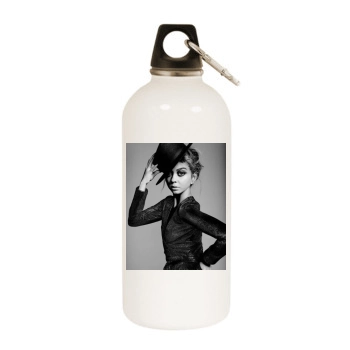 Sarah Hyland White Water Bottle With Carabiner