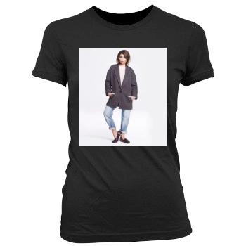 Sarah Hyland Women's Junior Cut Crewneck T-Shirt