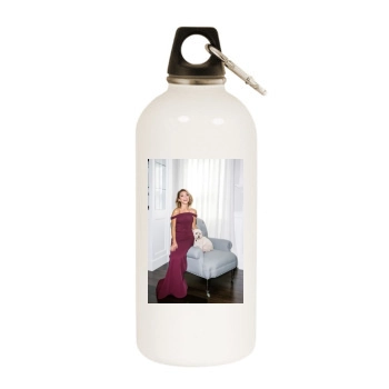 Sarah Hyland White Water Bottle With Carabiner