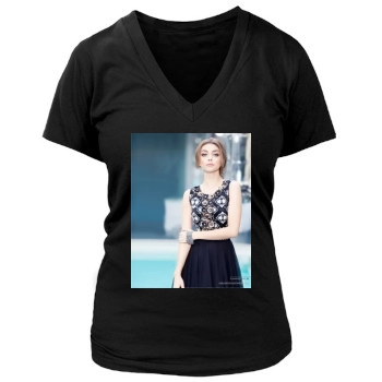 Sarah Hyland Women's Deep V-Neck TShirt