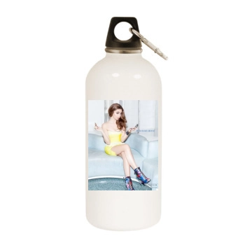 Sarah Hyland White Water Bottle With Carabiner