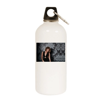 Sarah Hyland White Water Bottle With Carabiner