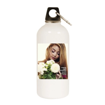 Sarah Hyland White Water Bottle With Carabiner