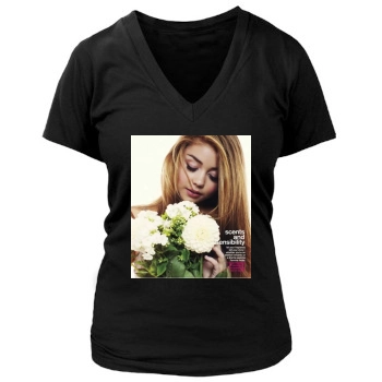 Sarah Hyland Women's Deep V-Neck TShirt