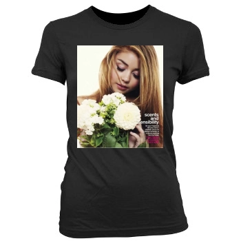 Sarah Hyland Women's Junior Cut Crewneck T-Shirt