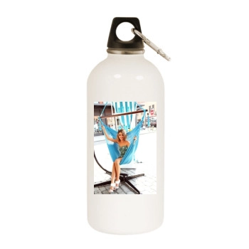 Sarah Hyland White Water Bottle With Carabiner