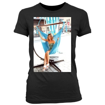 Sarah Hyland Women's Junior Cut Crewneck T-Shirt