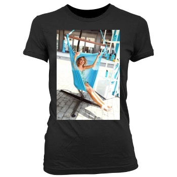 Sarah Hyland Women's Junior Cut Crewneck T-Shirt