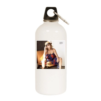 Sarah Hyland White Water Bottle With Carabiner