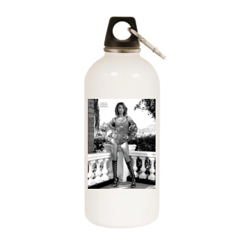 Sarah Hyland White Water Bottle With Carabiner