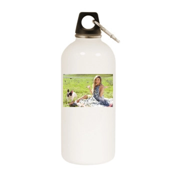 Sarah Hyland White Water Bottle With Carabiner