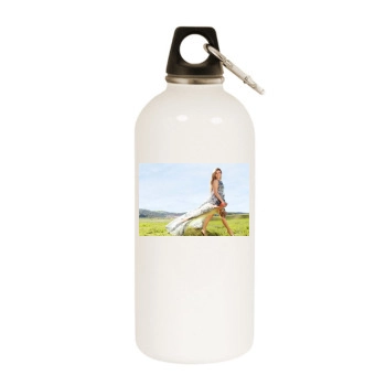 Sarah Hyland White Water Bottle With Carabiner