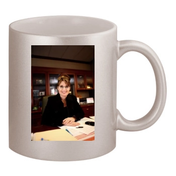 Sarah Palin 11oz Metallic Silver Mug